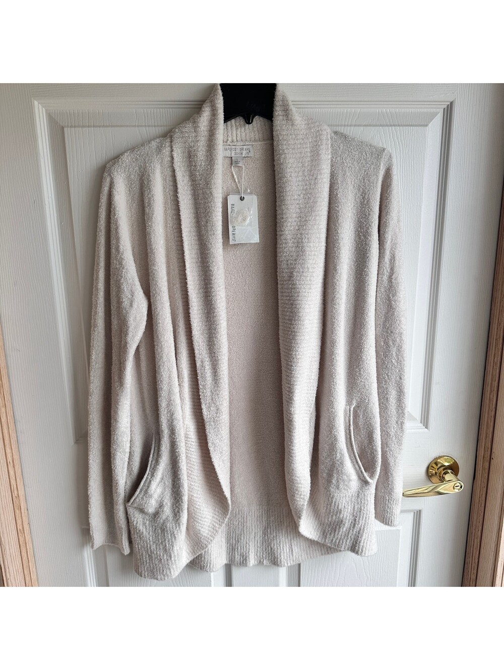 Barefoot Dreams CozyChic Lite Open Front Cardigan Sweater Size L NEW